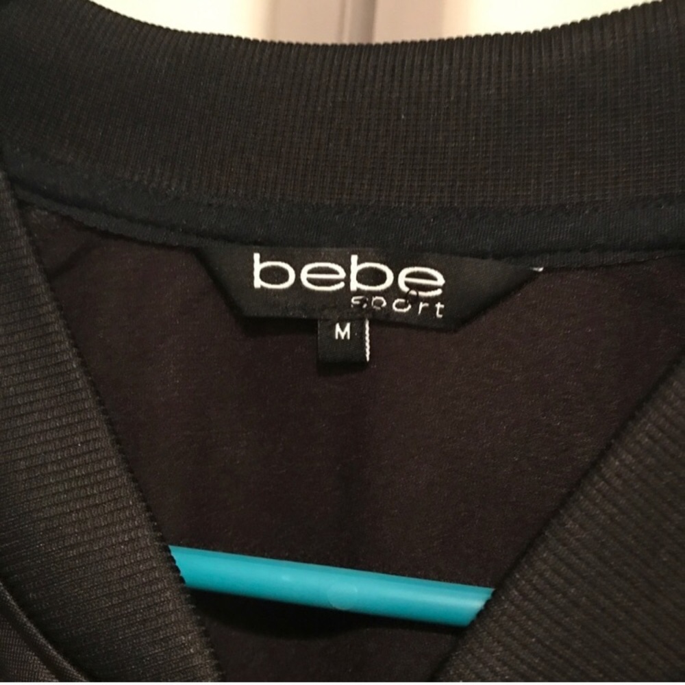 NWT Bebe Embroidered Satin Track/ Bomber Jacket - Picture 3 of 5